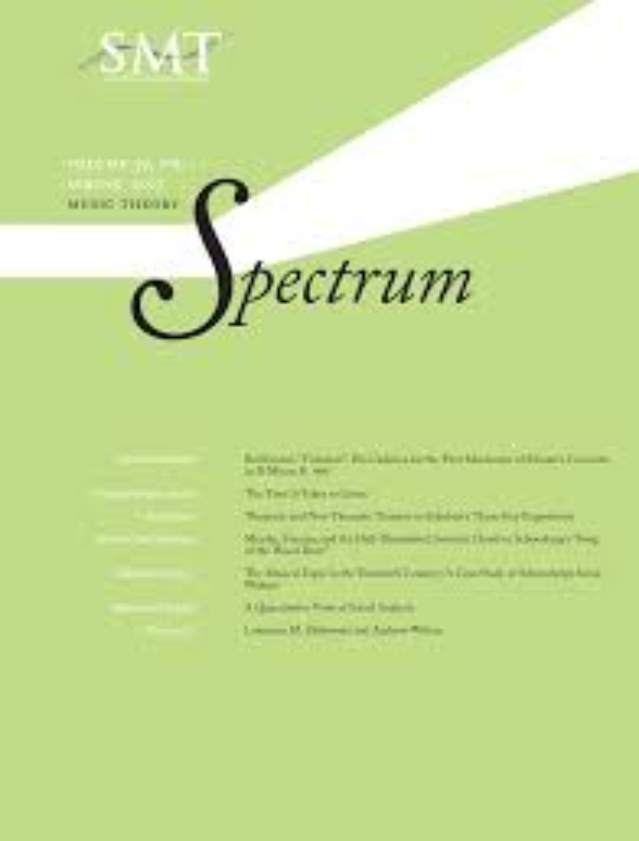 “Thematic and Non-Thematic Textures in Schubert’s Three-Key Expositions”  Music Theory Spectrum, 34/2