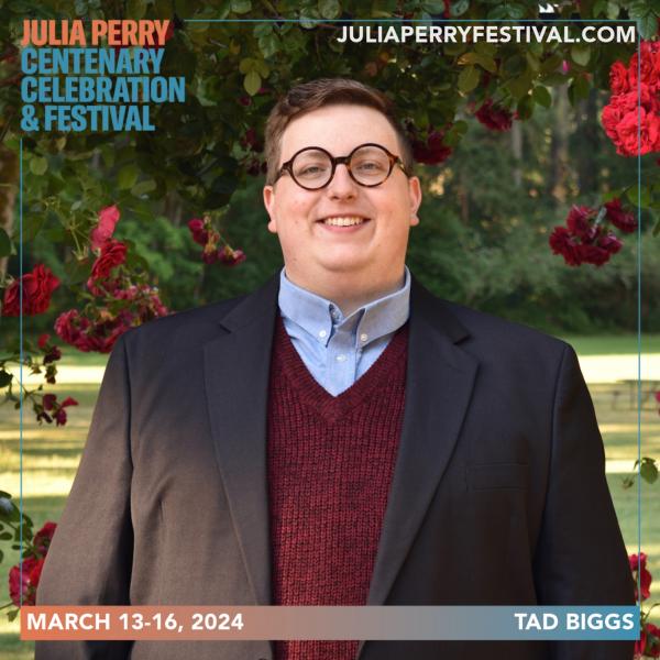 PhD Student Tad Biggs invited to give a talk as part of the Julia Perry Centenary Celebration & Festival