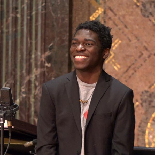WashU student composer Joseph Mosby premieres his song Entropy with WashU faculty