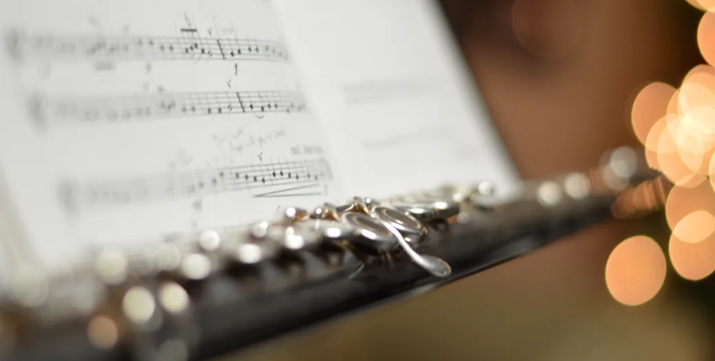 flute and sheet music